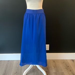 NWT Ann Taylor Chiffon Maxi Skirt with Underlining